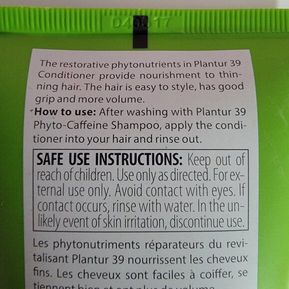 Dr Wolff Plantur 39 Phyto-Nutrients Revitalizing Conditioner - Picture 7 of 13